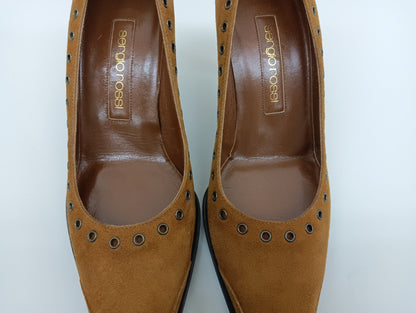 Sergio Rossi Leather Pumps Brown Size 36 1/2