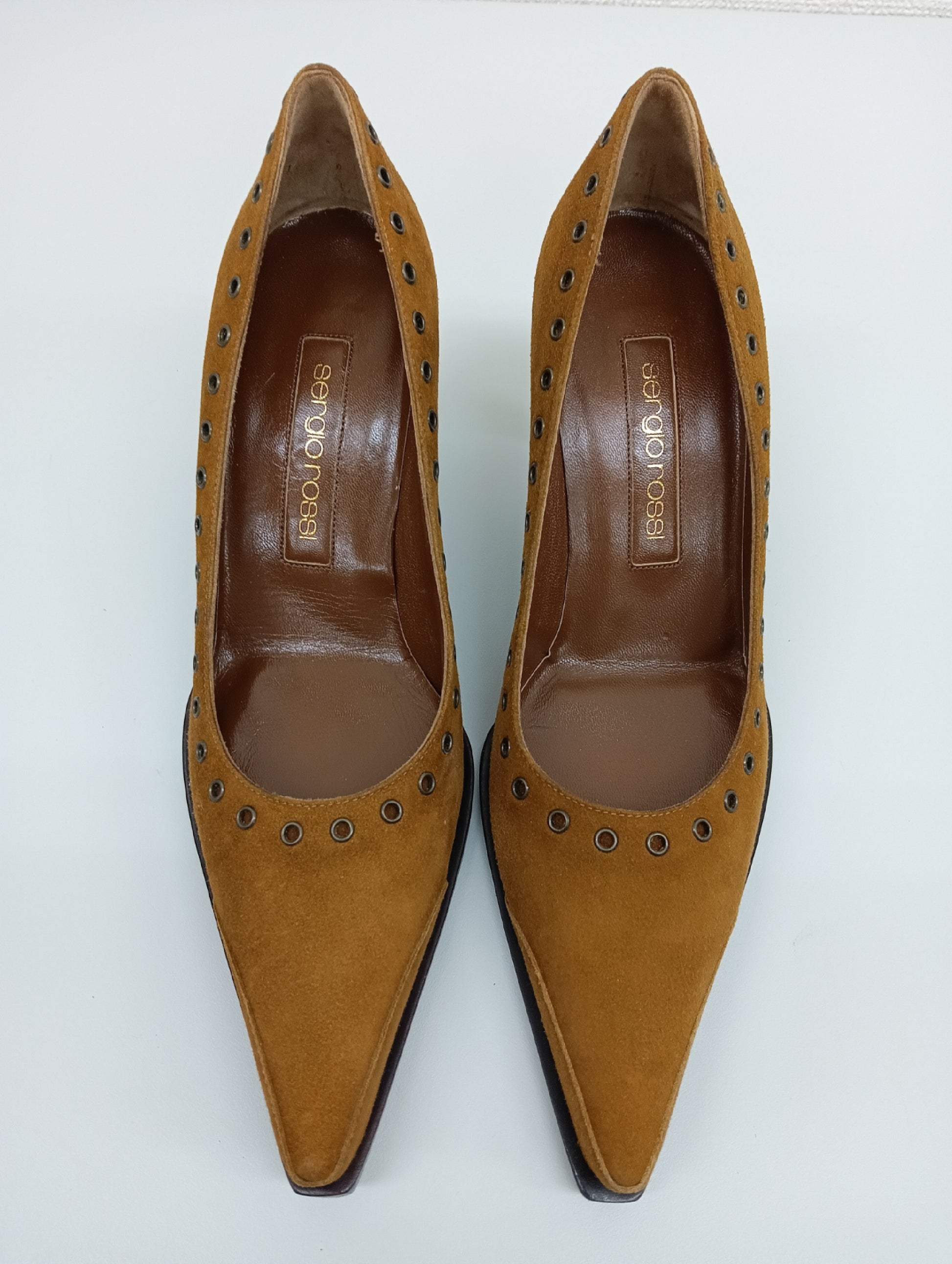 Sergio Rossi Leather Pumps Brown Size 36 1/2