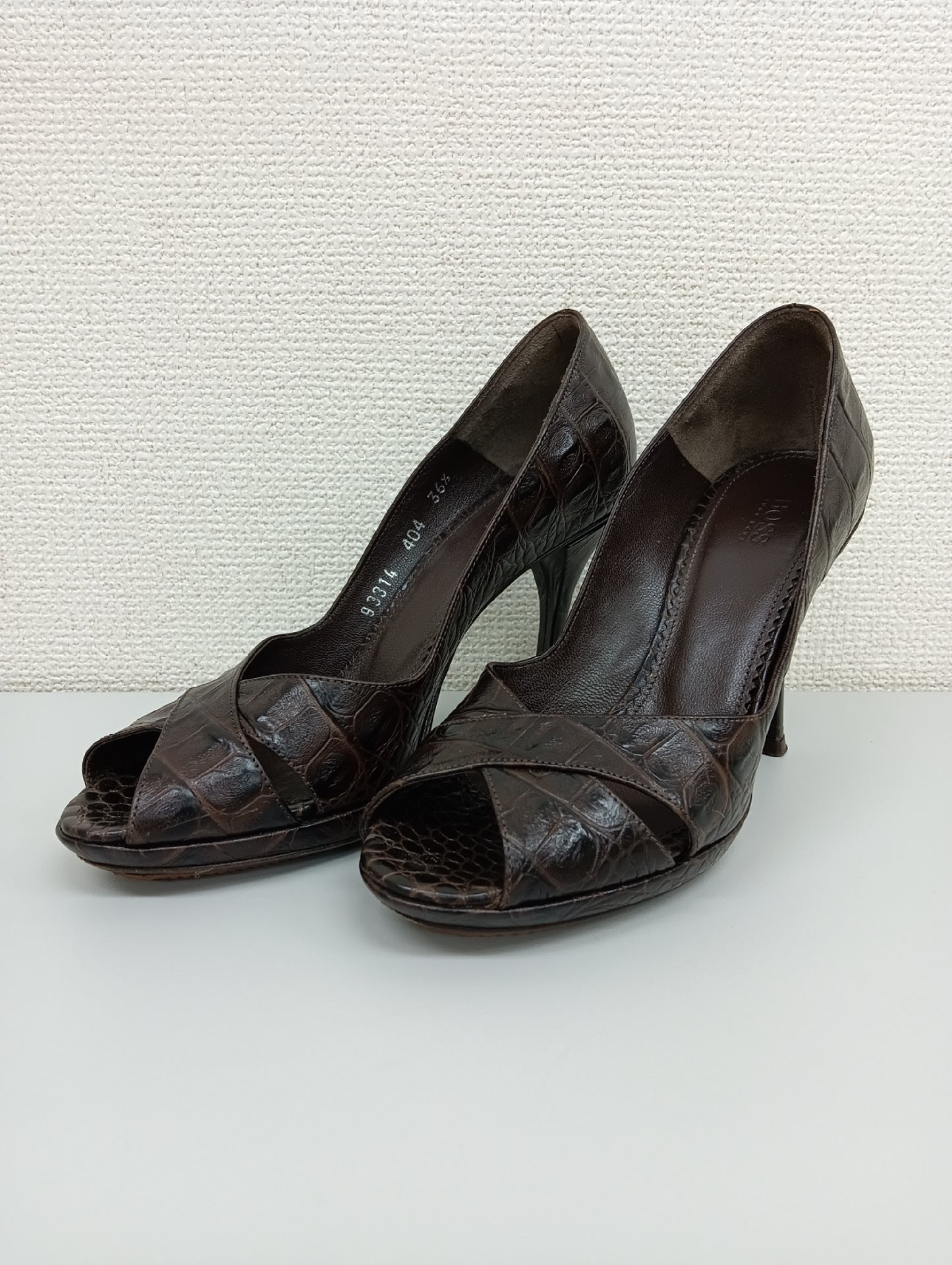 Hugo Boss Leather Sandals Brown Size 36 1/2 Pumps