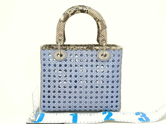 Dior Lady Dior Christian Dior Christian Dior Lady Dior Python Leather Handbag Tote Bag