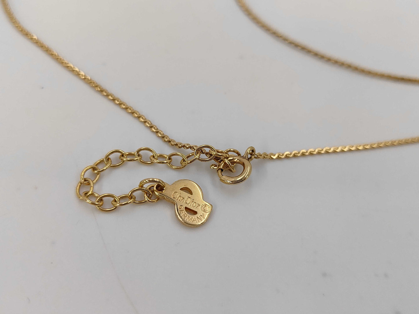 Dior CD logo rhinestone necklace