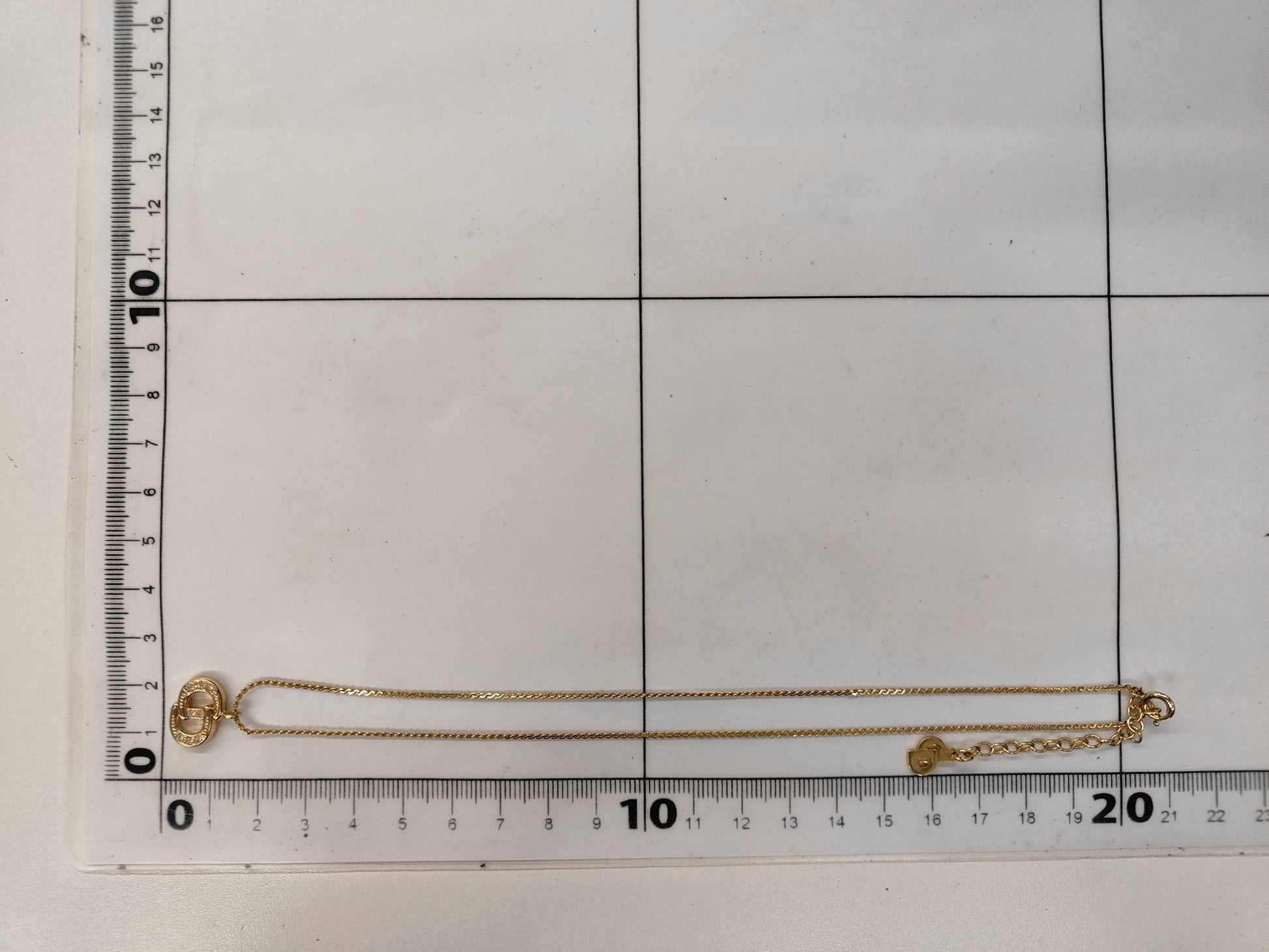 Dior CD logo rhinestone necklace