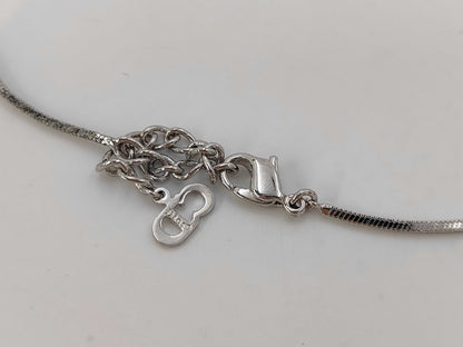 Dior Trotter Tag Plate Blue Necklace