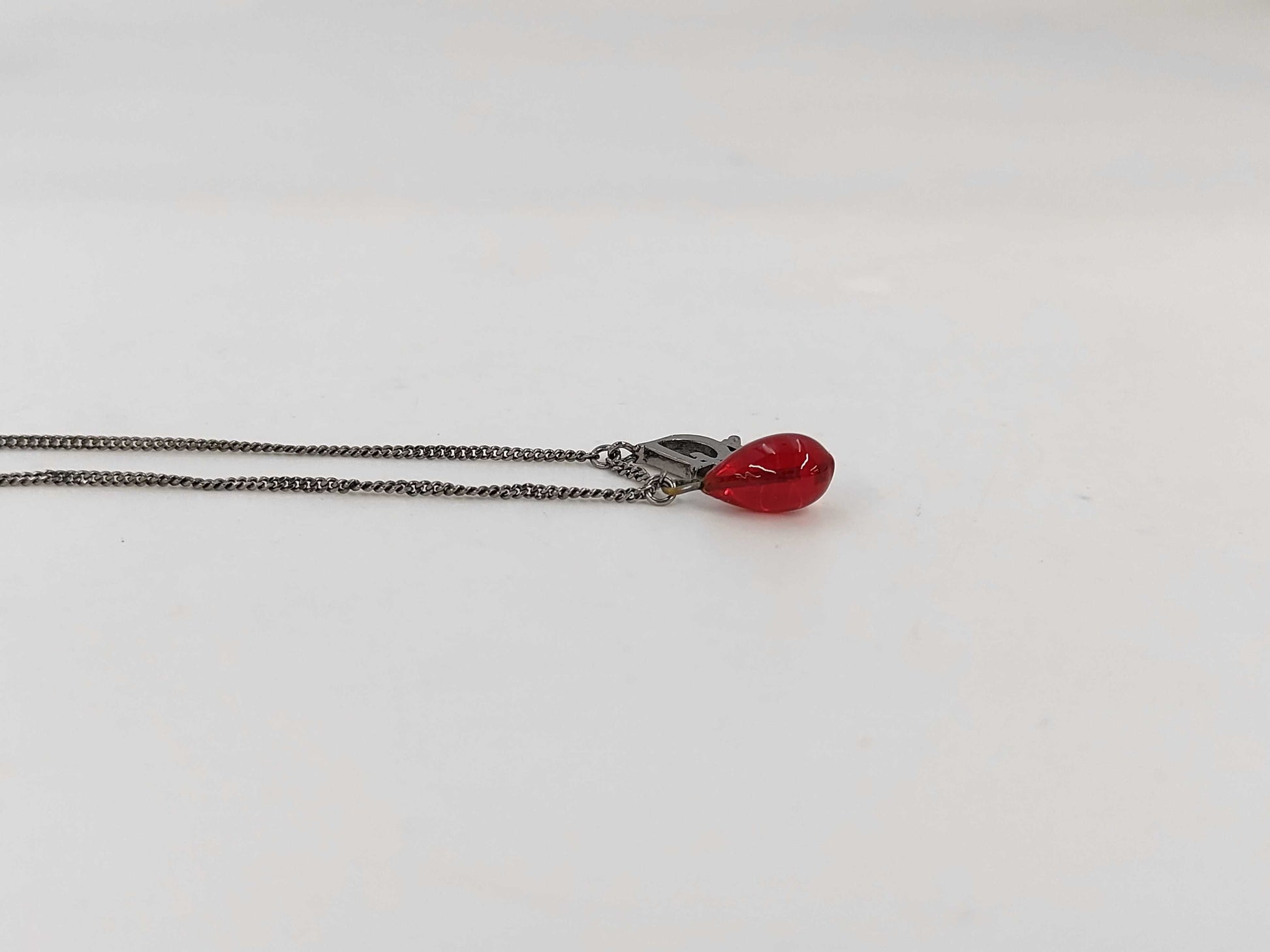 Dior Dior Logo Red Drop Necklace Necklace