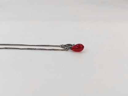 Dior Dior Logo Red Drop Necklace Necklace