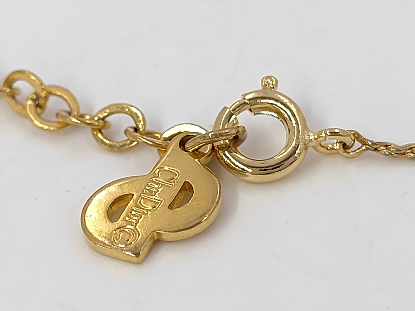 Dior CD logo circle necklace