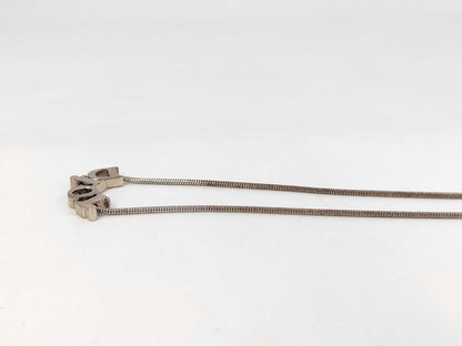 Dior logo silver necklace