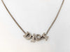 Dior logo silver necklace
