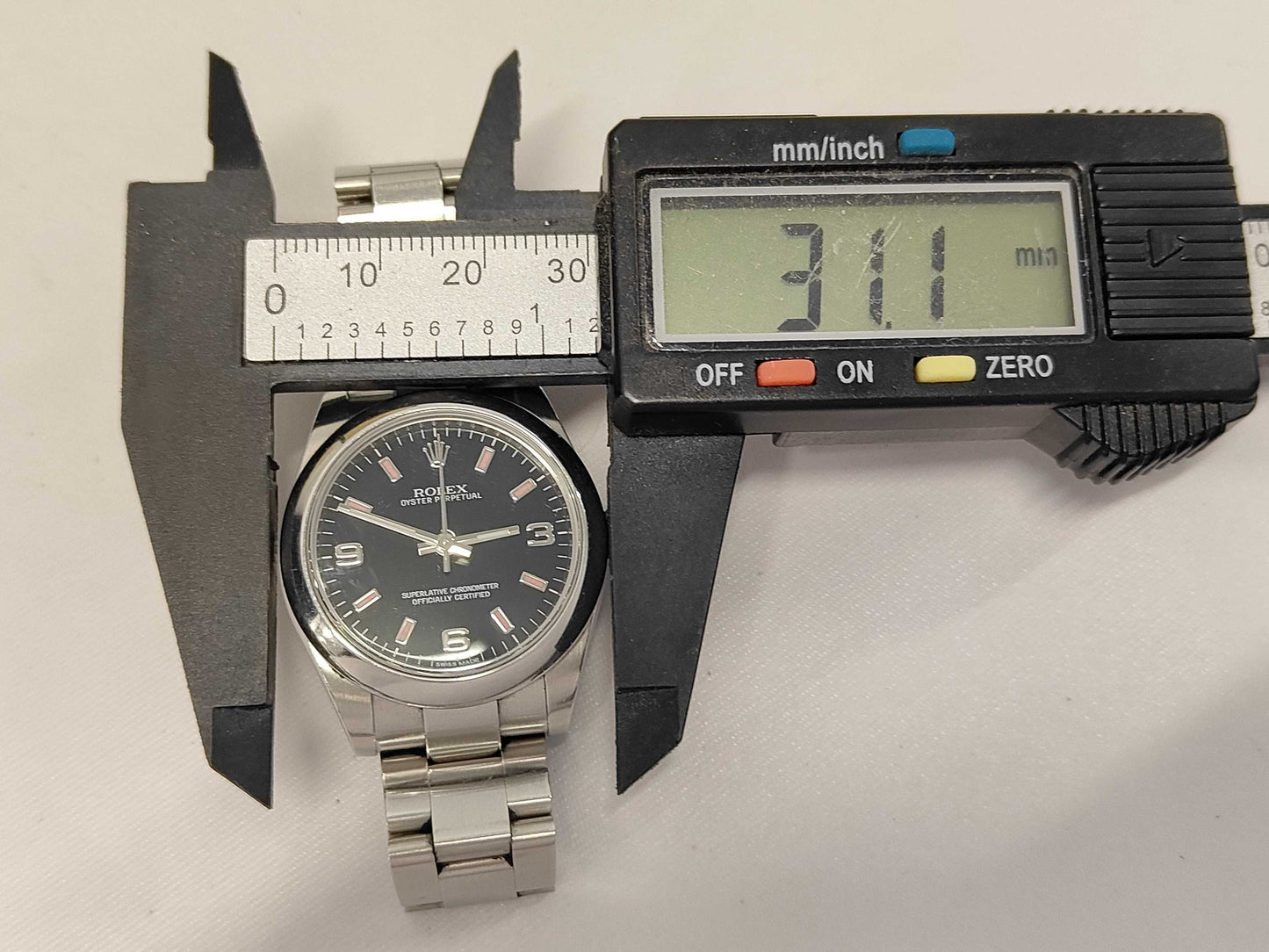 ROLEX 177200 2691R963 Black Dial Oyster Bracelet Boys' Watch