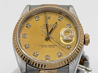 ROLEX 16233G S550835 Champagne Dial Jubilee Bracelet Men's Watch