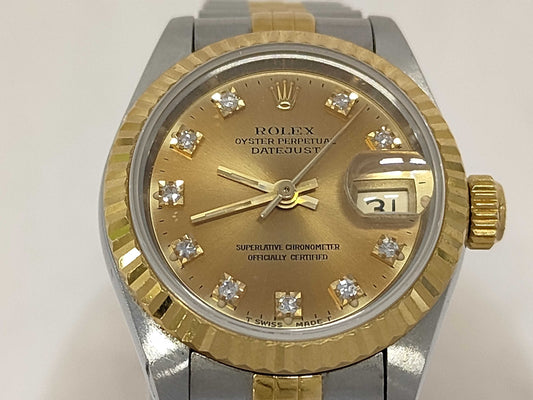 ROLEX 69173G X953176 Champagne Dial Jubilee Bracelet Women's Watch