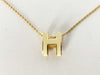 HERMES HERMES Pop Ash H Necklace Gold Necklace