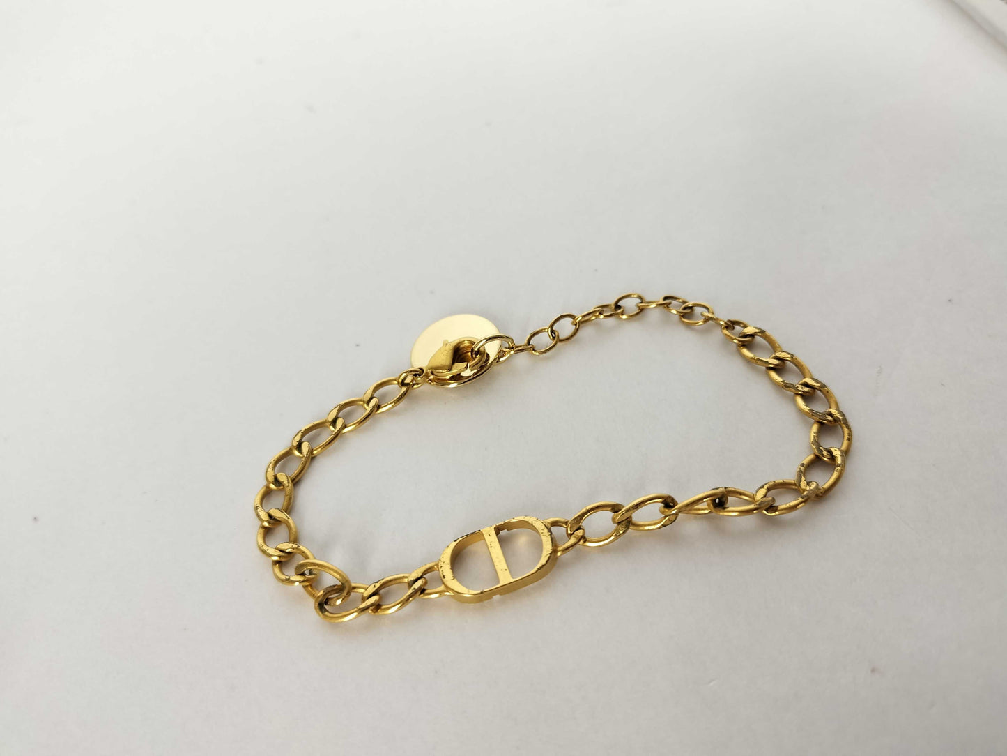 Dior Dior CD Logo Bracelet Gold Bracelet Bangle
