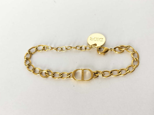 Dior Dior CD Logo Bracelet Gold Bracelet Bangle