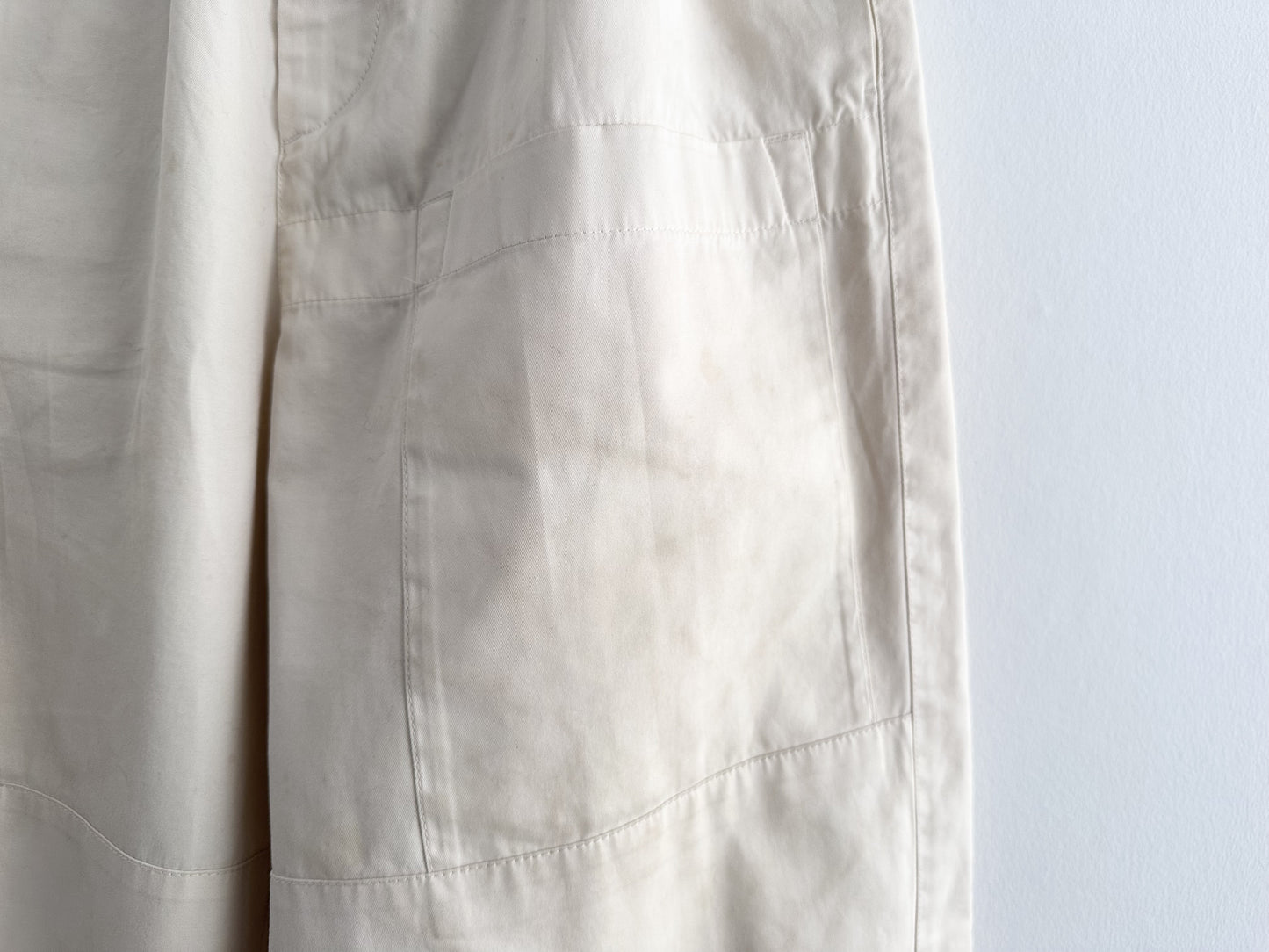 JIL SANDER JIL SANDER Wide-leg Cotton Pants with Zippered Hems, Size 44