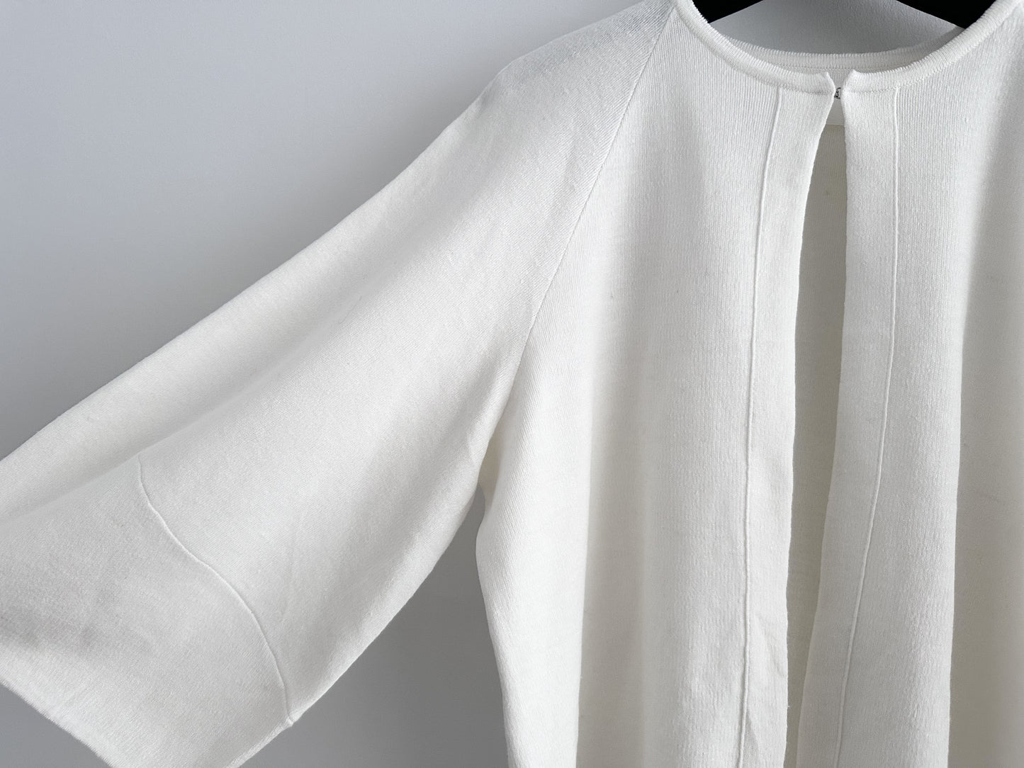 intoca. Linen-Cotton Wide Sleeve Cardigan Bolero