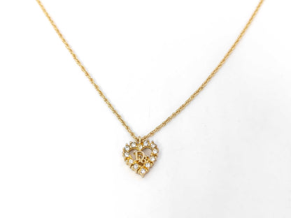 Dior logo rhinestone necklace