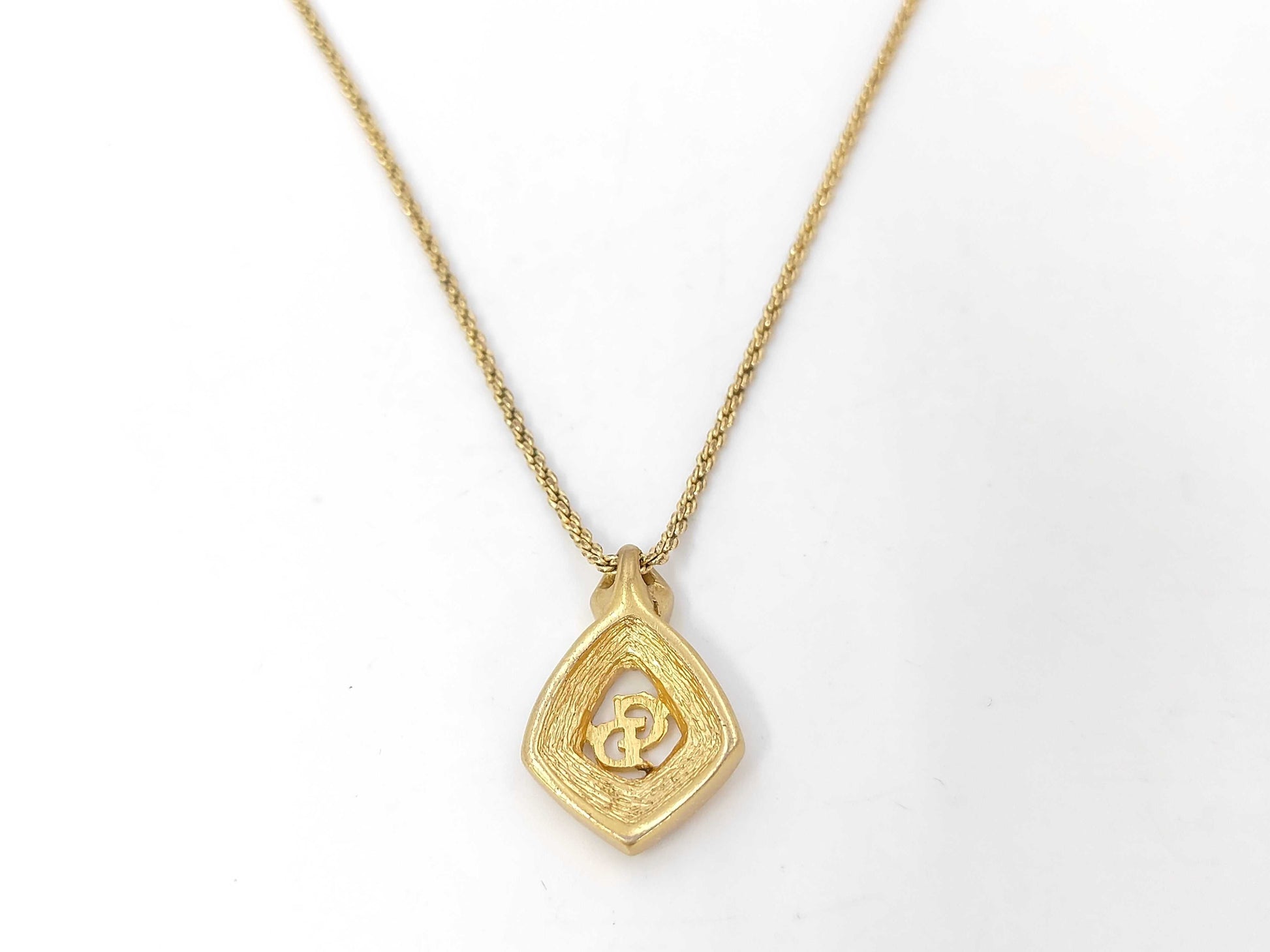 Dior CD logo rhinestone necklace