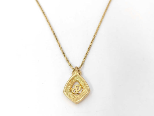 Dior CD logo rhinestone necklace