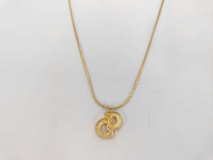 Dior CD logo rhinestone necklace