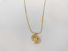Dior CD logo rhinestone necklace