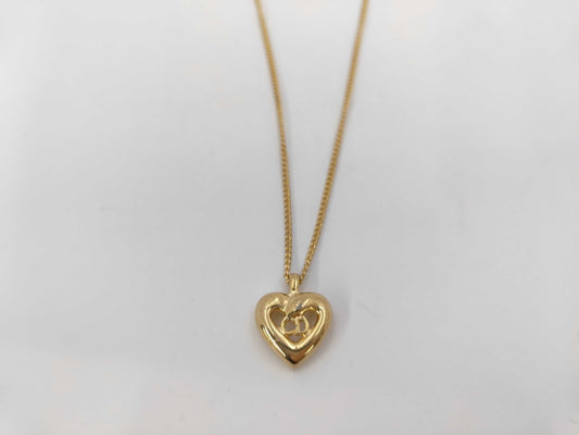 Dior CD logo heart necklace