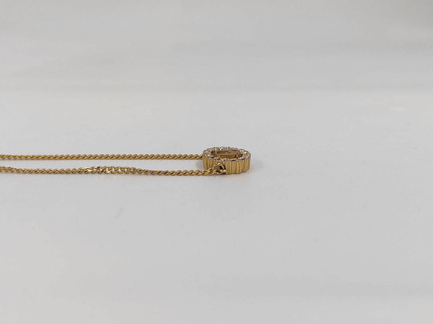 Dior CD logo rhinestone necklace