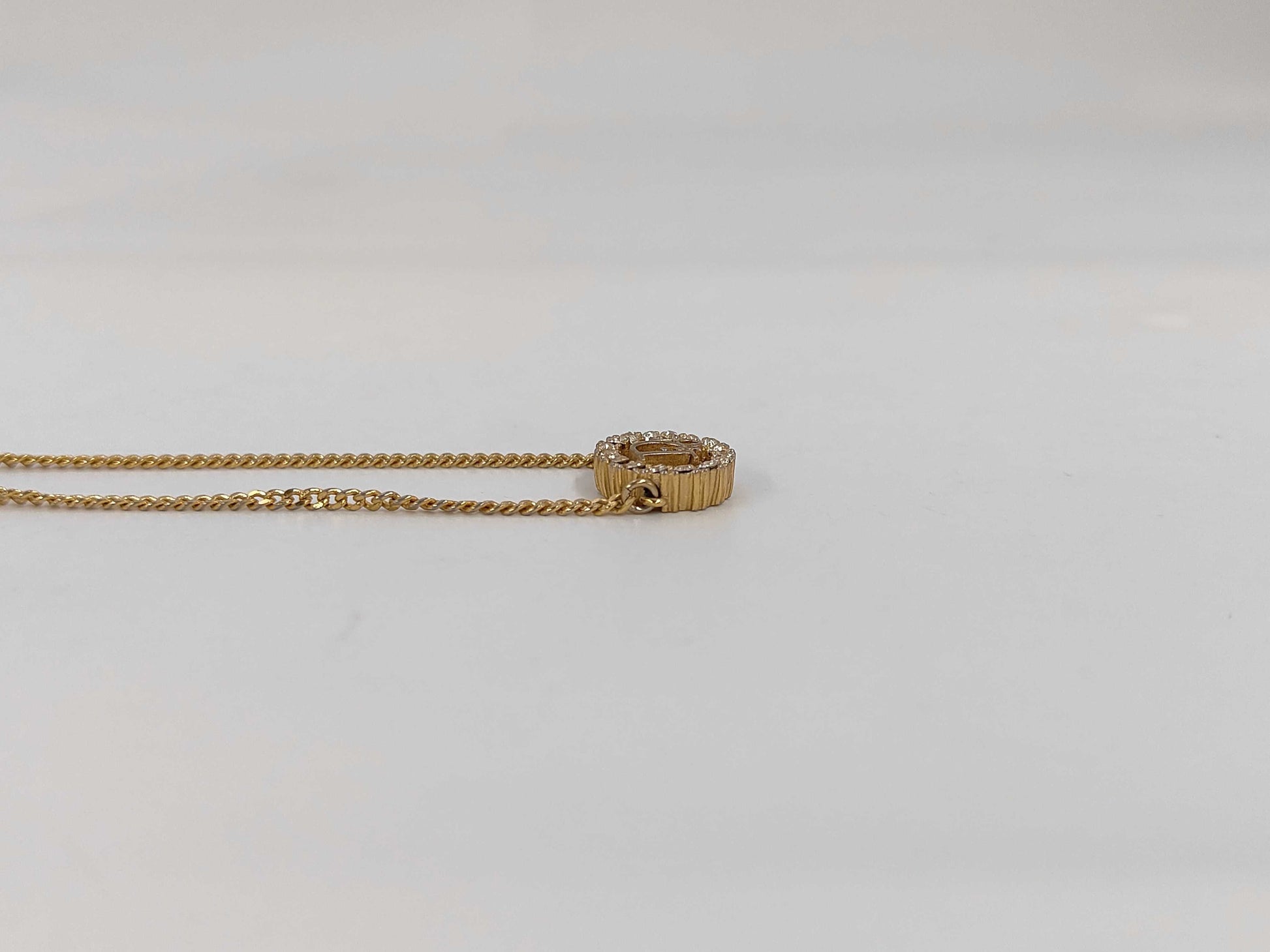 Dior CD logo rhinestone necklace