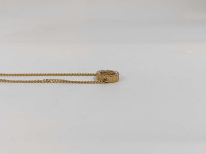 Dior CD logo rhinestone necklace