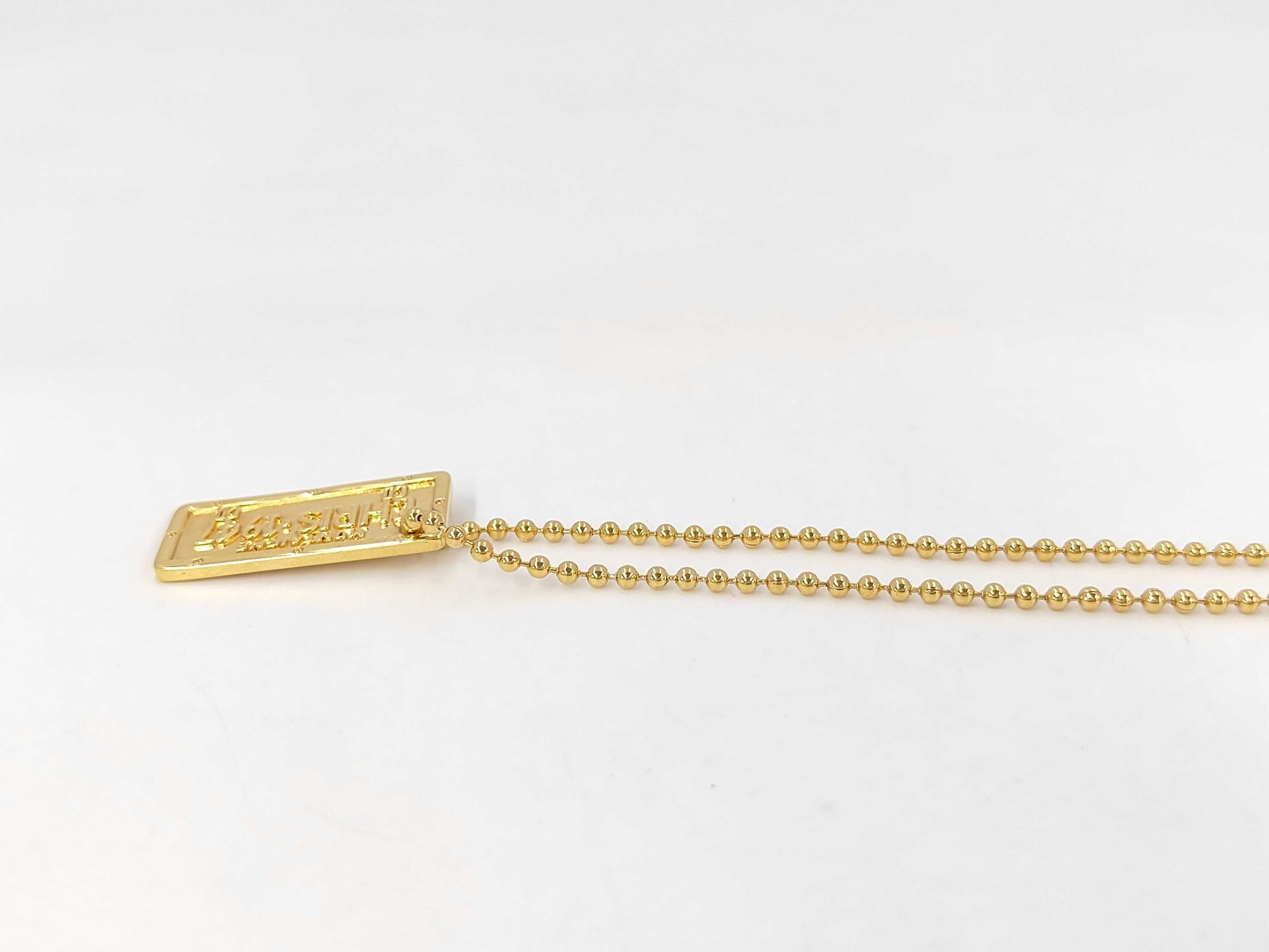 Dior logo plate necklace