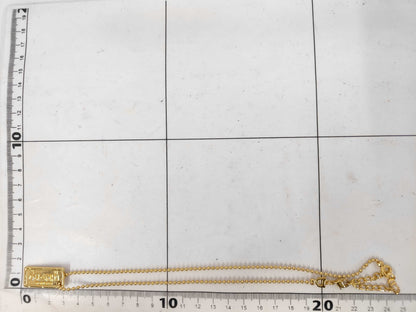 Dior logo plate necklace