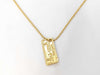 Dior logo plate necklace