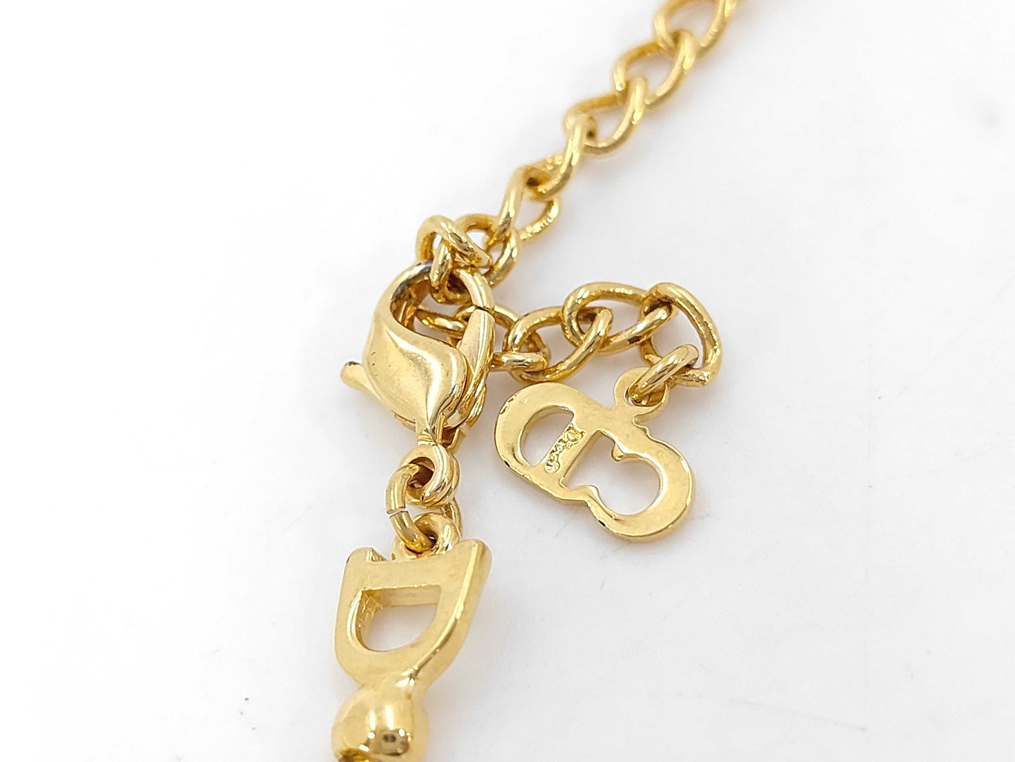 Dior logo plate necklace