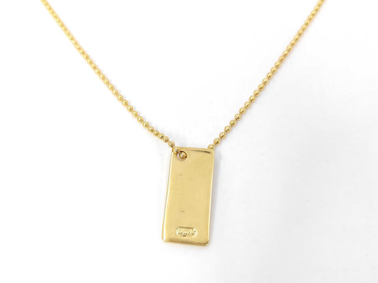 Dior logo plate necklace