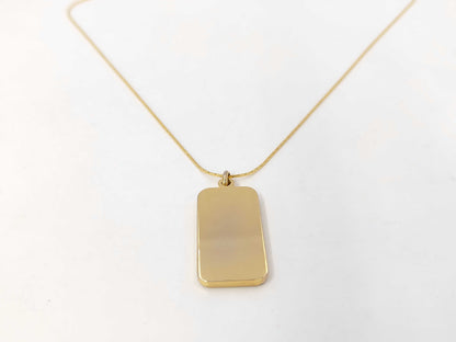 Dior logo plate necklace