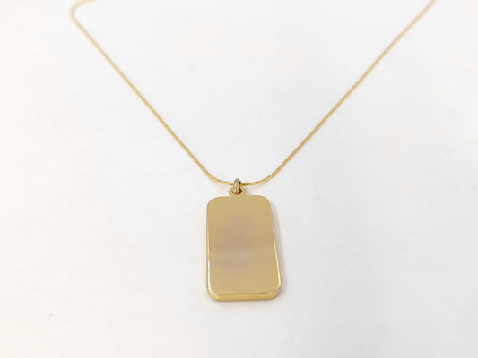 Dior logo plate necklace