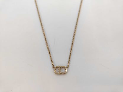 Dior CD logo rhinestone necklace