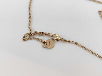 Dior CD logo rhinestone necklace