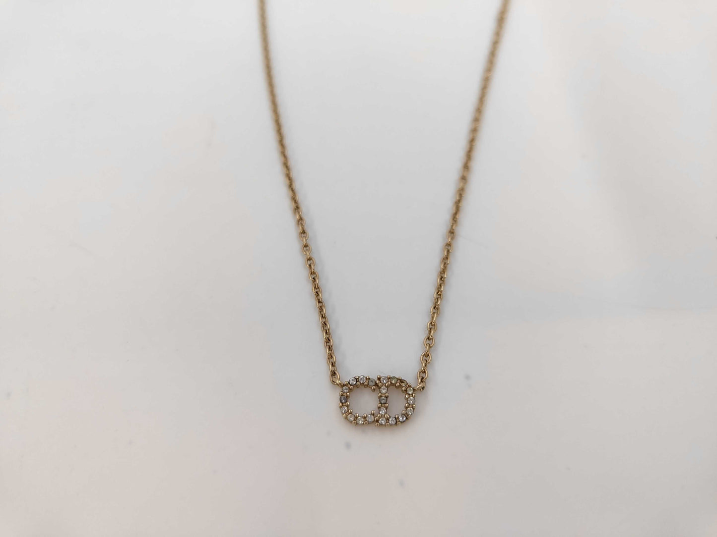 Dior CD logo rhinestone necklace