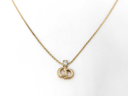 Dior CD logo rhinestone necklace