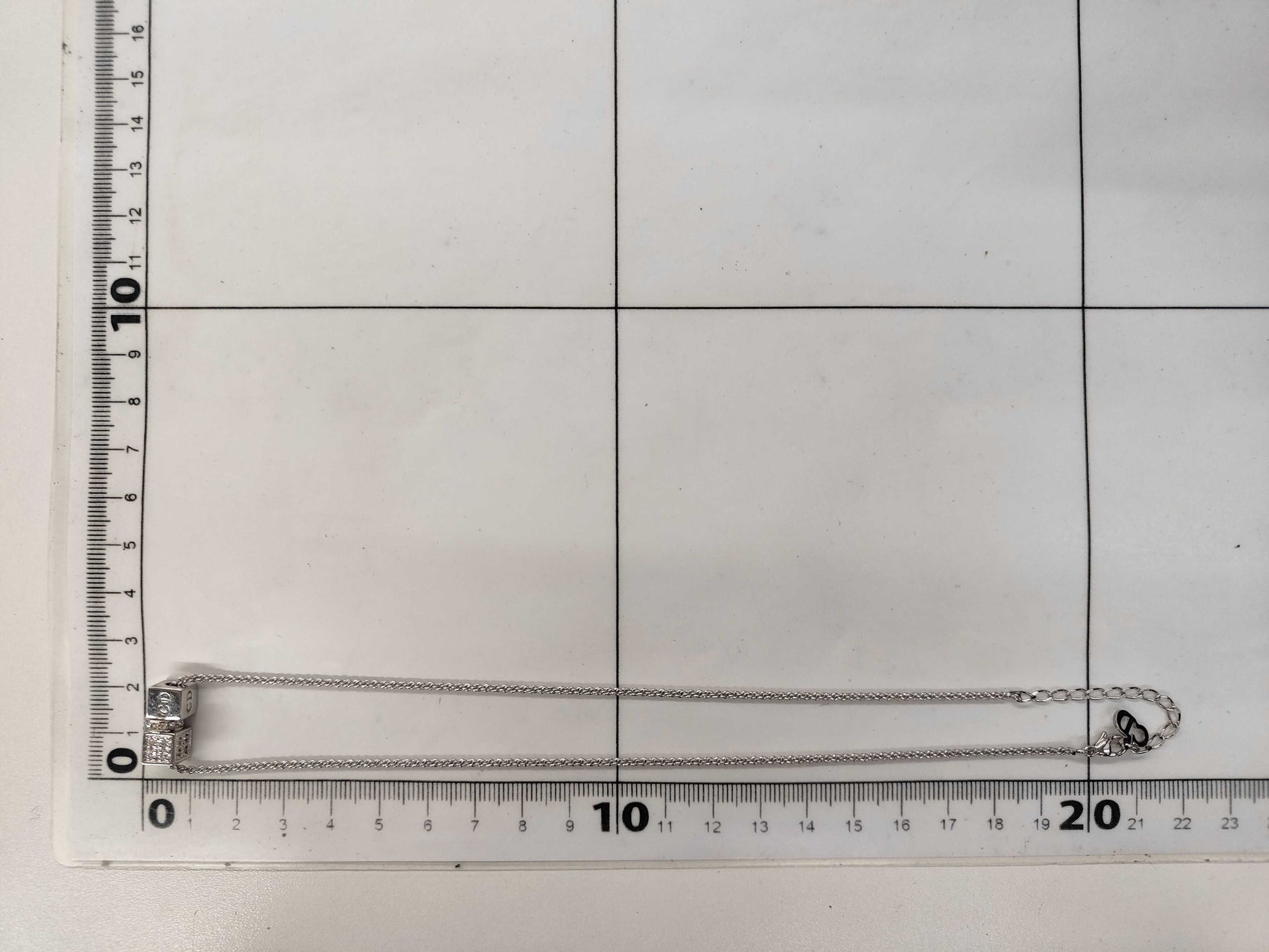 Dior CD logo rhinestone necklace