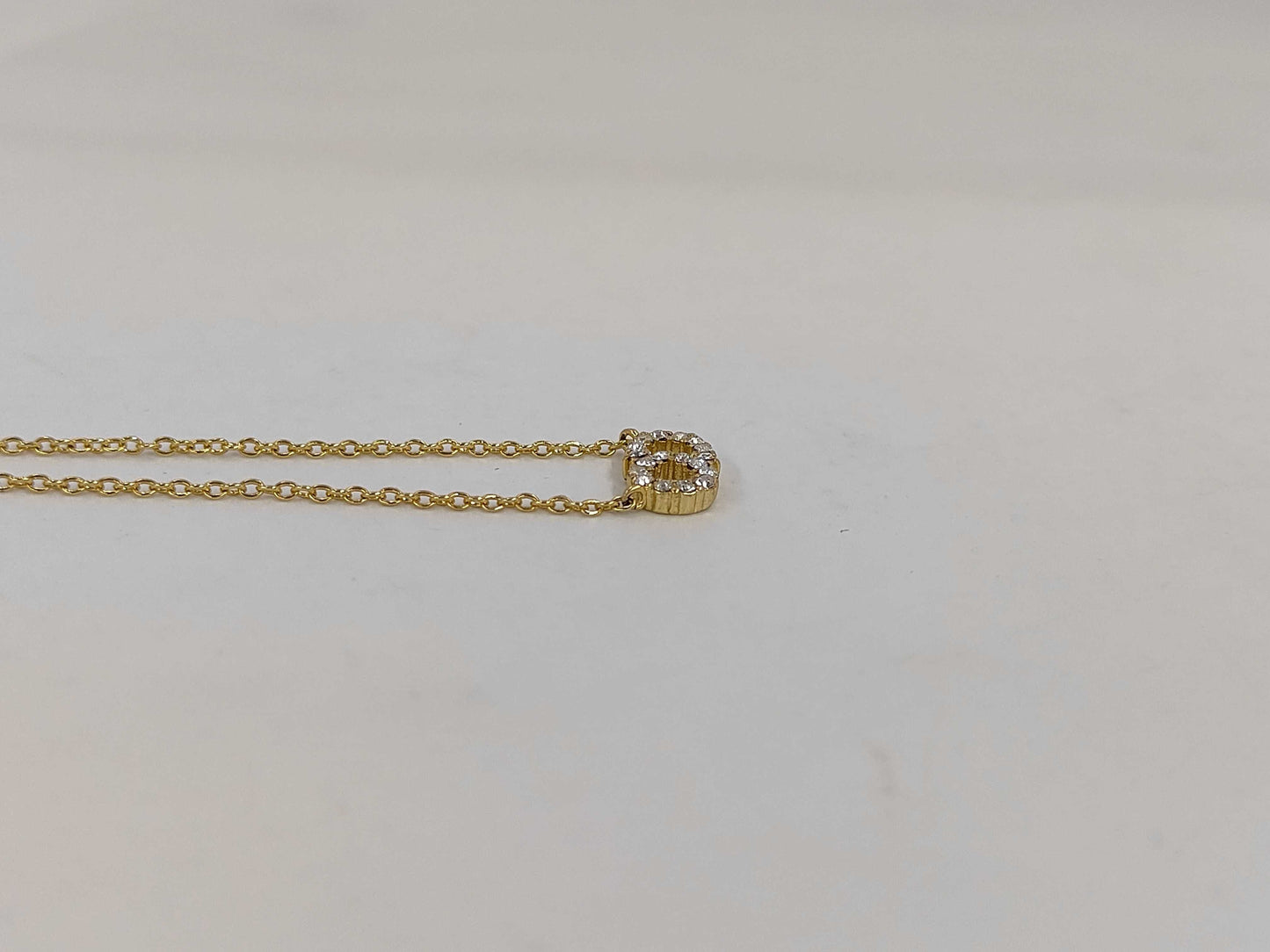 Dior CD logo rhinestone necklace