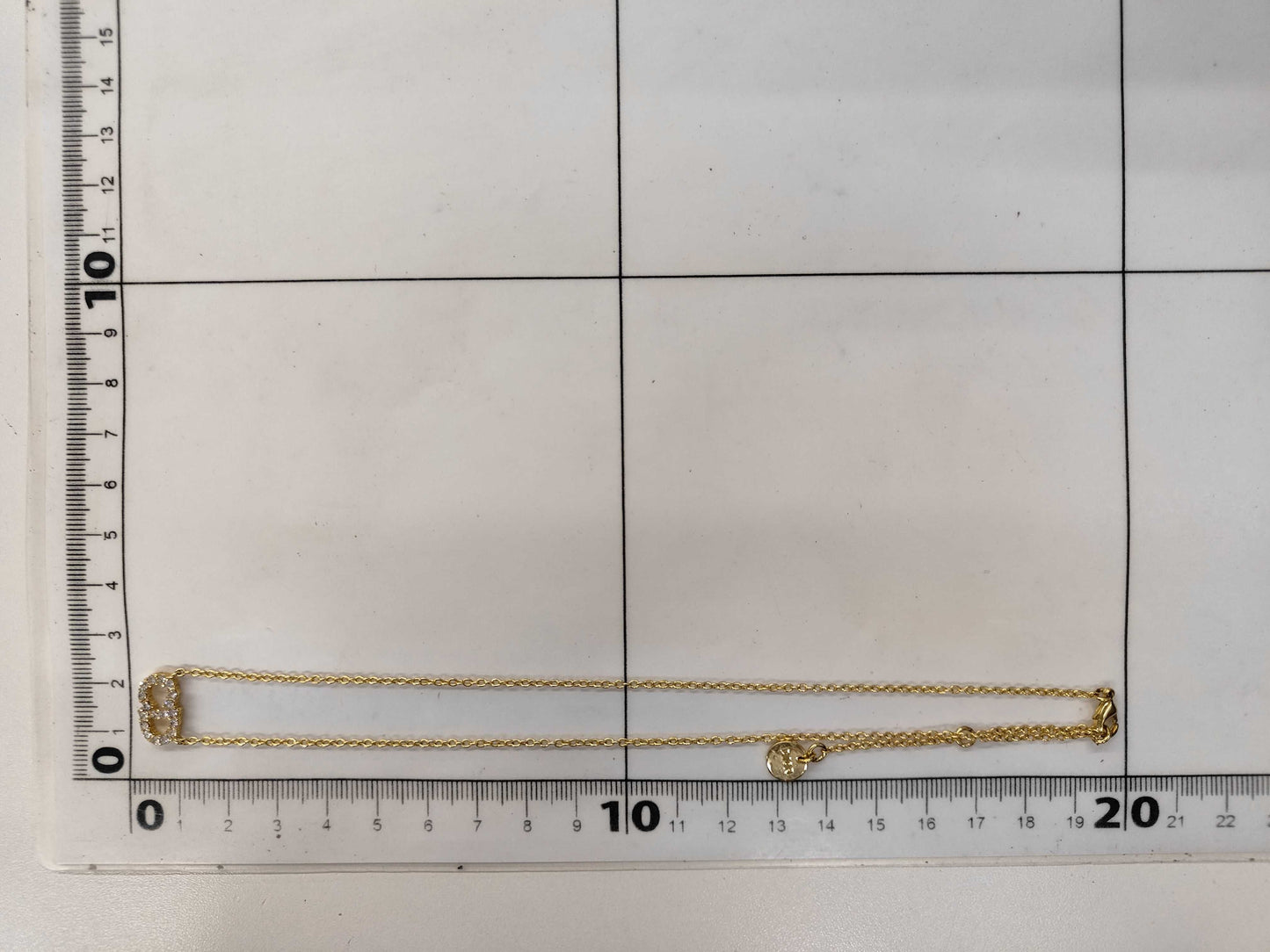 Dior CD logo rhinestone necklace