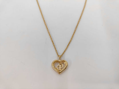 Dior CD logo heart necklace