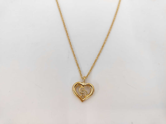 Dior CD logo heart necklace
