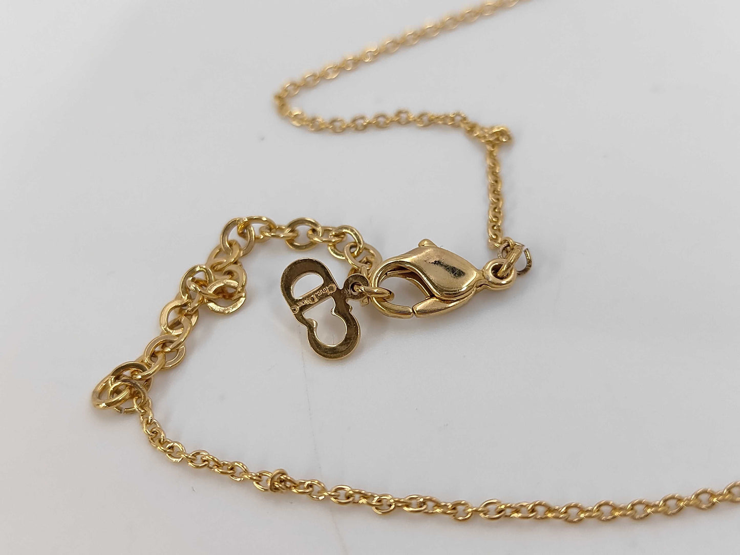 Dior CD logo heart necklace