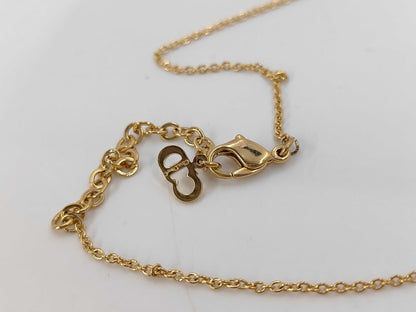 Dior CD logo heart necklace