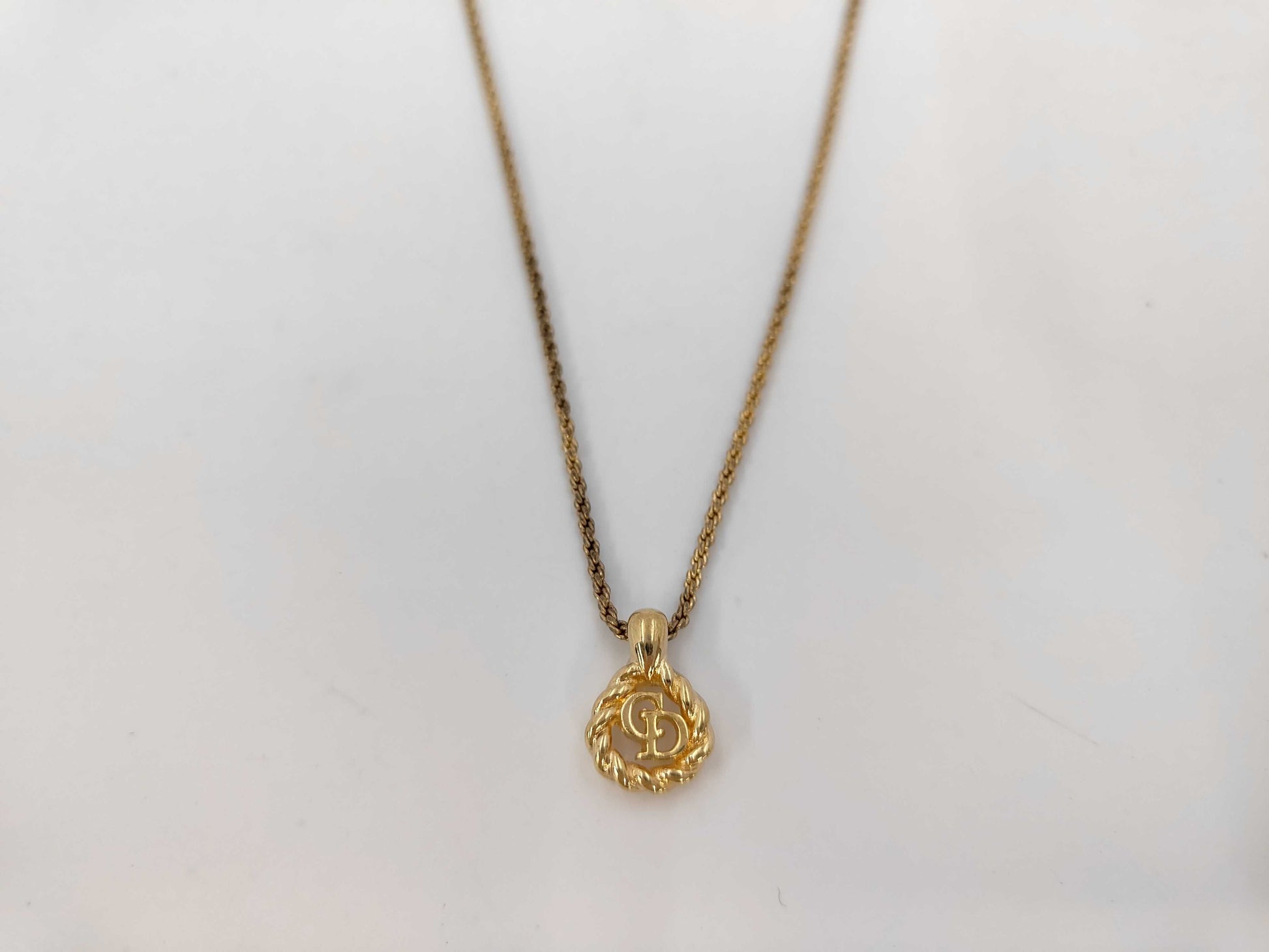 Dior CD logo necklace