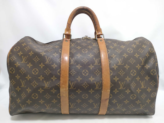 LOUIS VUITTON Monogram Louis Vuitton Keepall 50 Boston Bag