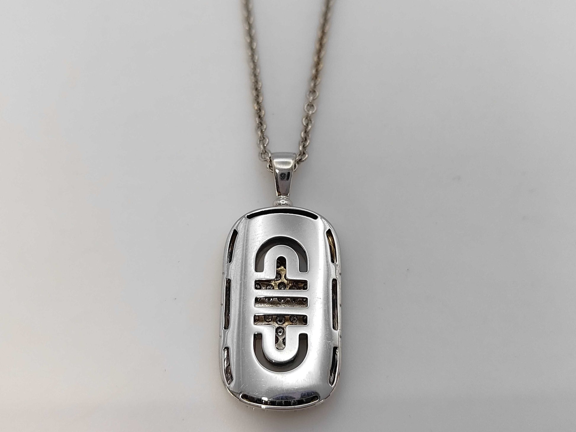 BVLGARI Parentesi Diamond Necklace in 750 White Gold, 14.6g 